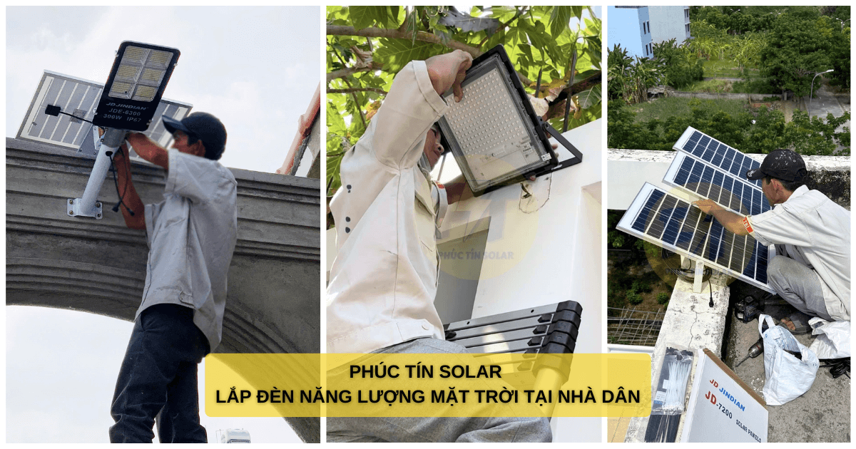 Quy trình lắp đèn năng lượng mặt trời