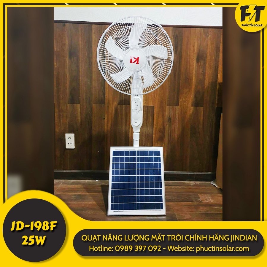 Quạt năng lượng mặt trời cao cấp JD-1098F