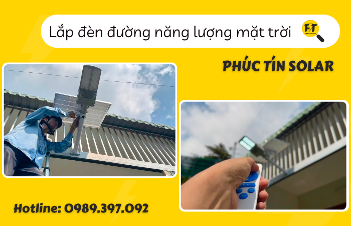 Lắp đèn đường năng lượng mặt trời